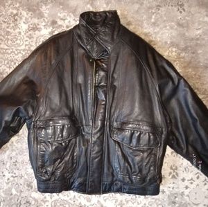 Leather Bomber Jacket